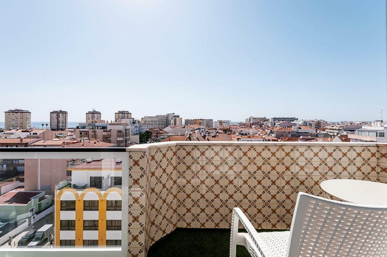 Lovely Lisboa Costa Da Caparica Seaview Apartment Bagian luar foto
